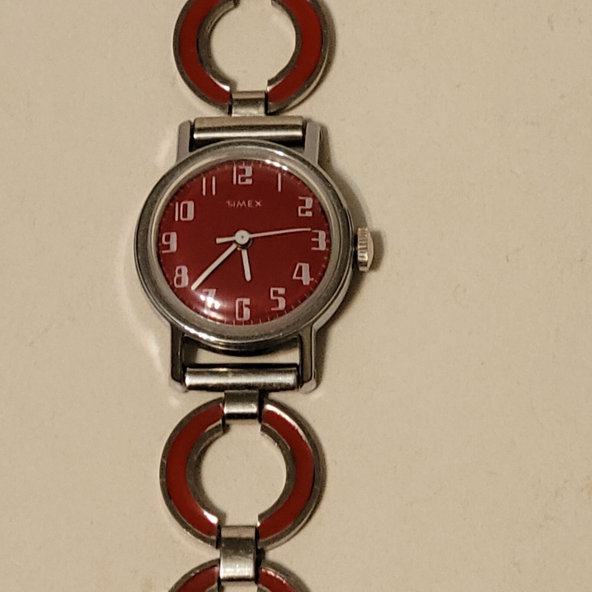 Timex Silver and Red Watch Timex Q GMT Crimson Tide – Custom Timepiece – IFL Watches main image 4