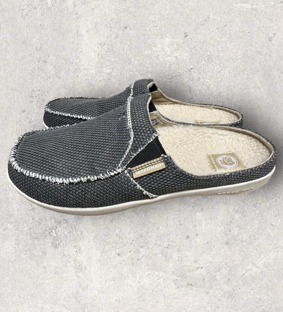 GeckoMan Men Arch Support Canvas Slipper Loafers -Cream GeckoMan Men main image 4