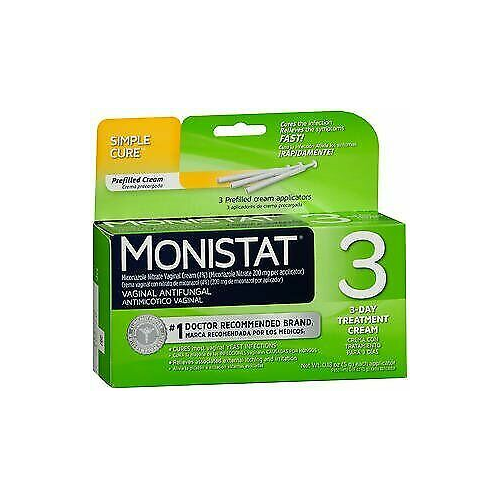 Monistat Vaginal Antifungal Treatment Ovule Insert Cure & Itch Relief 3ct 3 Pack