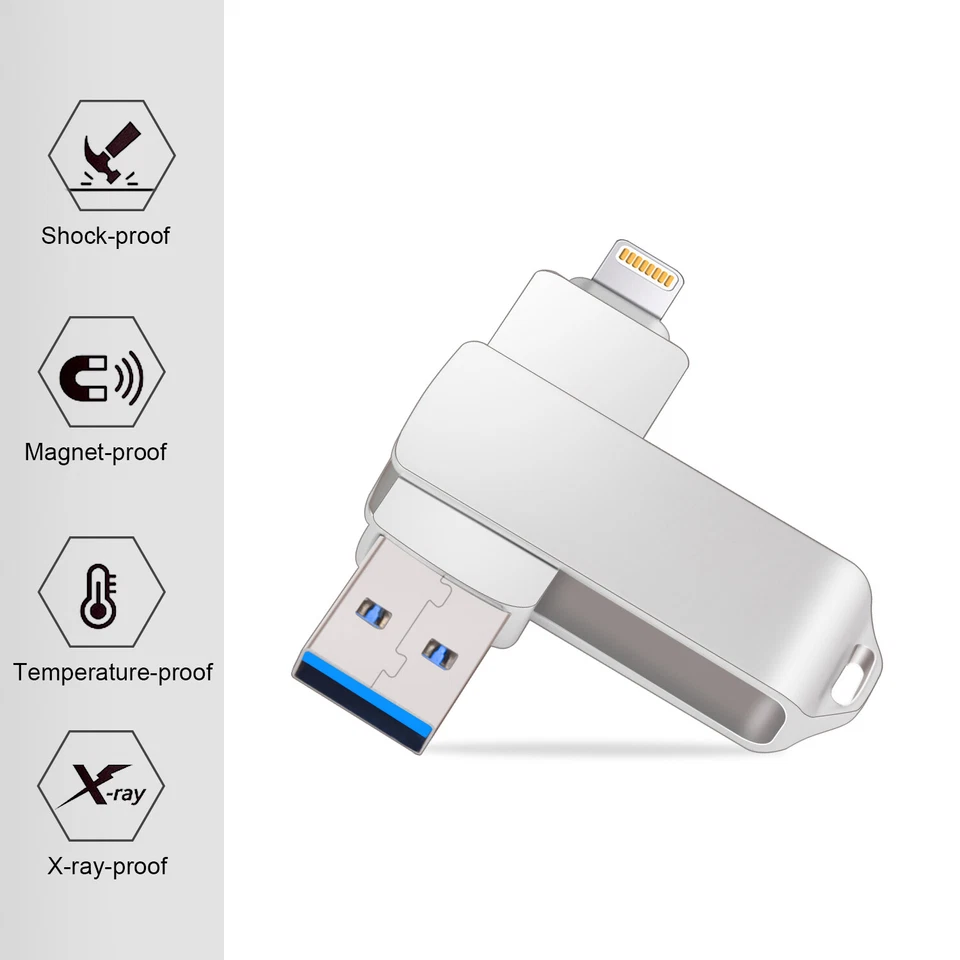 Kootion High Speed 128GB USB 3.0 128GB 3 in 1 For iphone /Cell phone/computer PC - Image 2 of 4