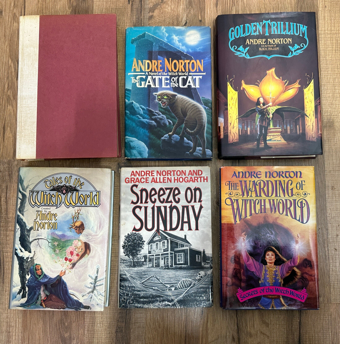 Andre Norton LOT of 6 HC Books Witch World Golden Trillium Sneeze on Sunday Cat