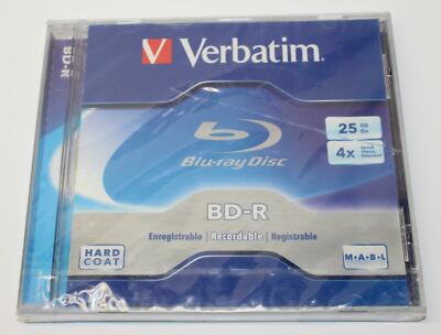 Verbatim BD-R Blu-Ray Disc 25GB 4X Speed Hard Coat Recordable CD