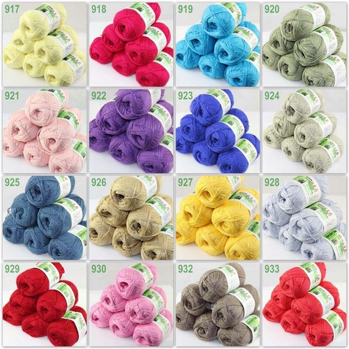 Sale 9BallsX50gr Bamboo Cotton Baby Blankets Hand Knitting Crochet Yarn 12 - Picture 8 of 24