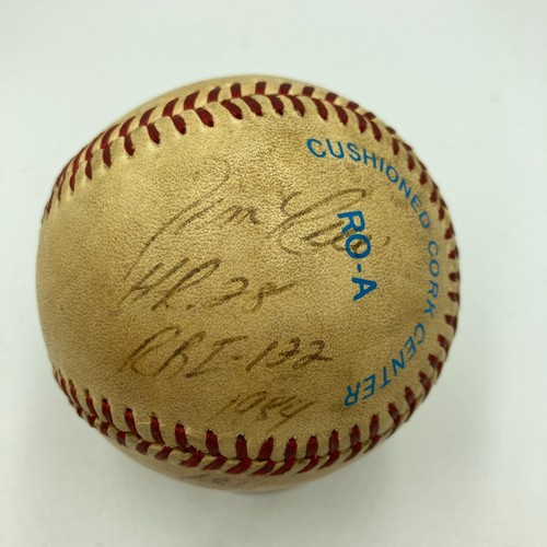 Jim Rice Dwight Evans Armas 1984 Red Sox Outfield Signed Game Used Baseball JSA - Picture 2 of 7
