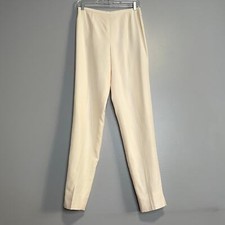Worth Ivory Silk High Waisted Trouser Dress Pants 4