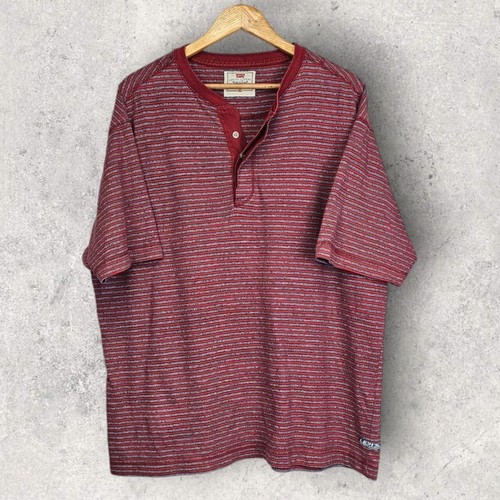 Levis classic sportswear grandpa button neck striped t-shirt XL