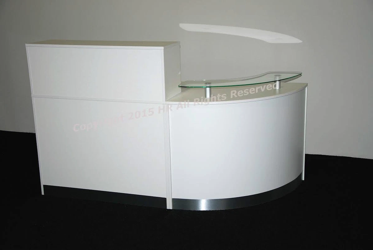 Curved glass 2024 office desk