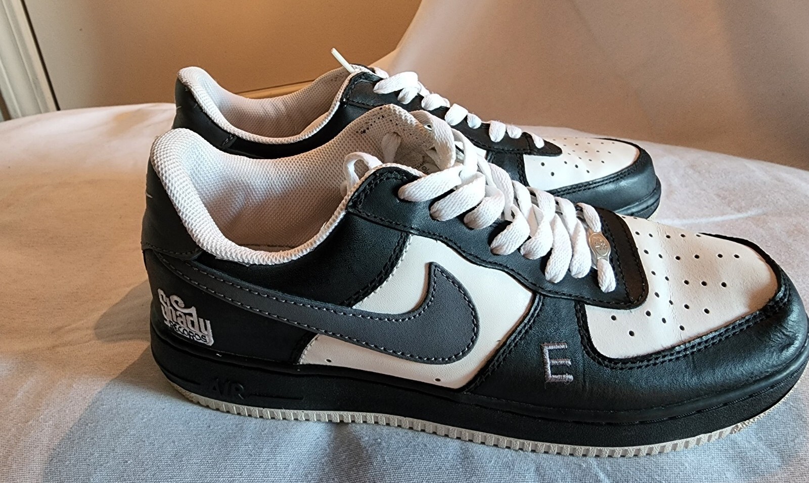 Nike Air Force 1 Low Eminem Shady Records Black,white and gray. Rare, Size 10.5 | eBay