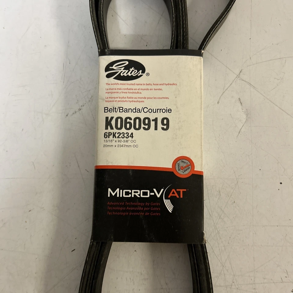 Cinturón Gates Serpentine para Ford F-100 Ranger L4-2,3 L 1995-1997 Foto 2 de 3