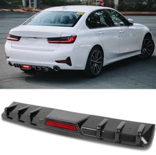 Rear Bumper Diffuser Spoiler Lip LED Brake Light For 3 Series G20 2019-2022 330i