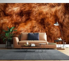 3D Animal Hair G8915 Wallpaper Wall Murals Removable Self-adhesive Honey