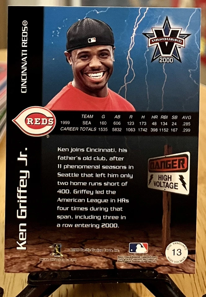 2000 Vanguard Baseball #13 Ken Griffey Jr High Voltage Cincinnati Reds - Image 2 of 2