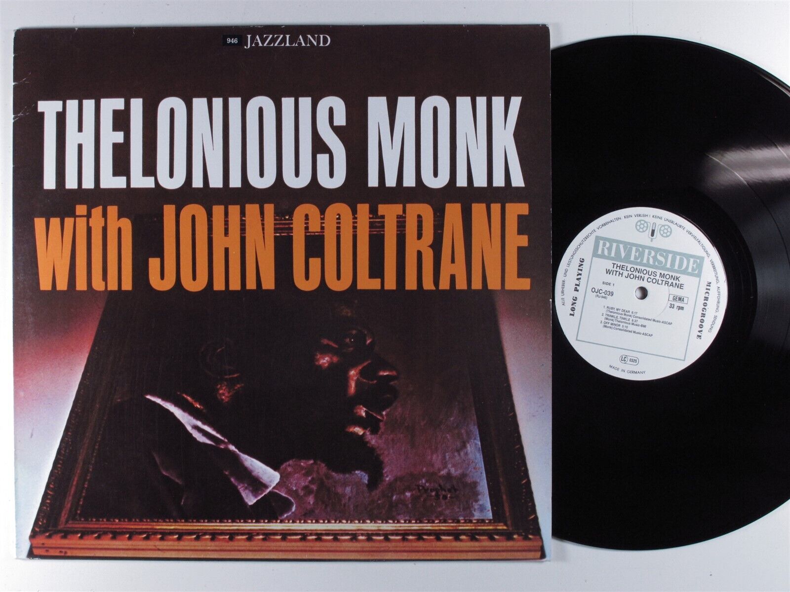 THELONIOUS MONK With John Coltrane RIVERSIDE OJC-039 LP VG+/VG++ germany q