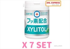 LOTTE XYLITOL GUM  FLUORIDE PEPPERMINT SLIM BOTTLE 125g X 7
