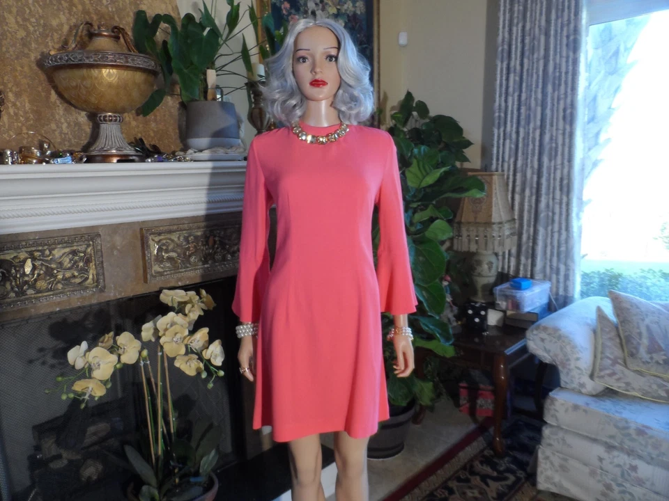 Vestido Stella McCartney BubbleGum Rosa Línea A con Mangas Largas Campana Talla EU 42-US 6 Foto 2 de 4