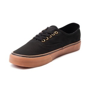 black vans gum sole