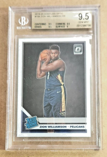 ZION WILLIAMSON ~~~ 2019 donruss optic rated rookie ~~~ BGS 9.5 GEM MINT - Picture 1 of 3
