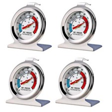 4 Pack Refrigerator Freezer Thermometer Large Dial Analog Temperature Gauge