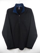 PATAGONIA CAPILENE MENS XL 1/2 ZIP FLEECE SWEATER BLACK LOGO RARE MADE IN USA