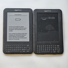 Amazon Kindle D00901 6" Display eBook Readers LOT OF 2 FOR PARTS ONLY