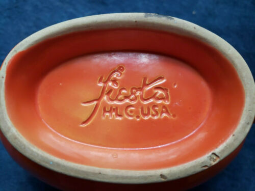 Vintage HLC Fiesta Orange Sauce/Gravy Boat 15 oz. - Picture 5 of 10