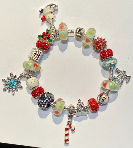 ❤️Pandora Christmas Sterling Silver Bracelet 🎄 European Charm Beads w/ Box 2❤️ - Picture 7 of 7