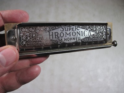 Vintage M Hohner Super Chromonica Chromatic Harmonica Key Of
