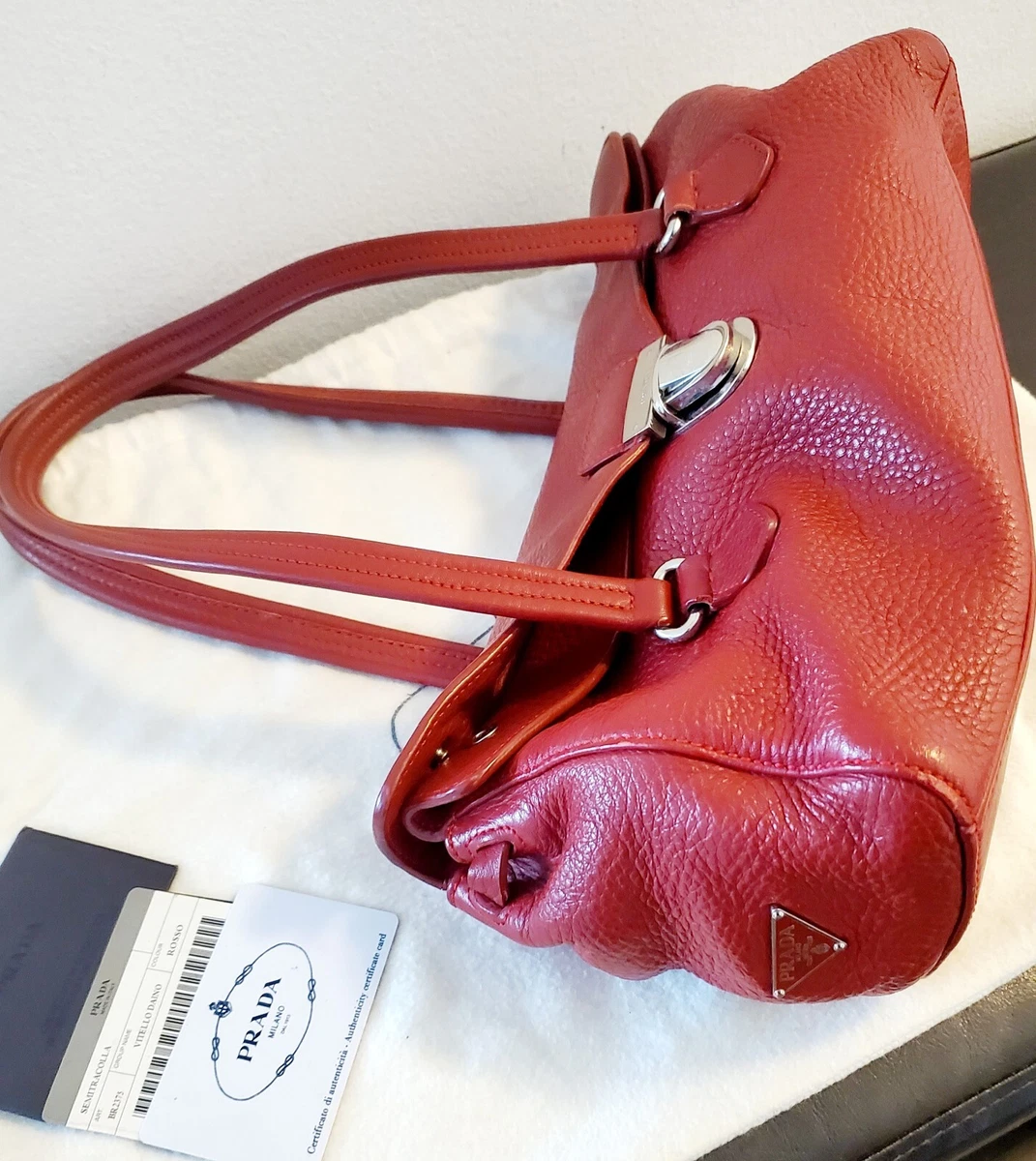 有名ブランド PRADAプラダCAVALLINO STAMP カバリーノスタンプ MIELE