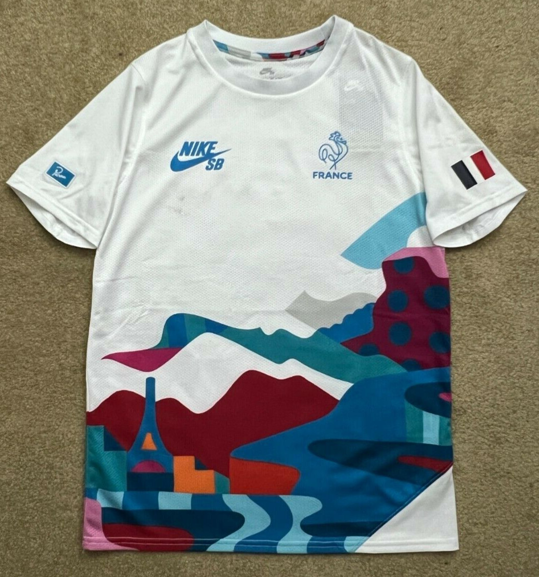 Nike SB Parra France Olympic Federation Kit Crew Skate Jersey Size Youth L