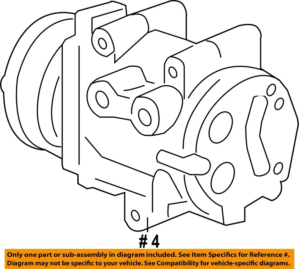Used A/C Compressor fits: 2009 Chevrolet Equinox 3.4 Grade A Foto 4 de 4