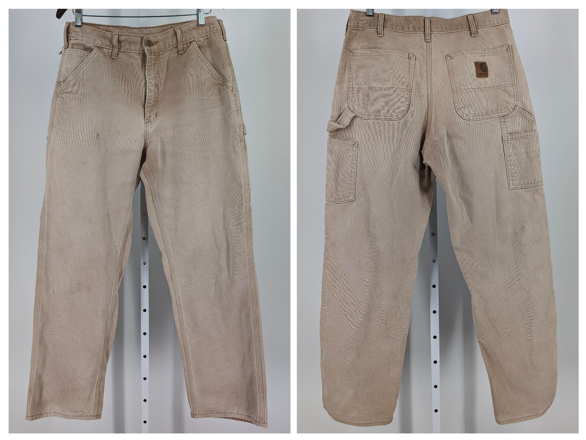 B11 Carhartt Vtg 90s USA Unionmade Faded Grunge Paint Denim Canvas