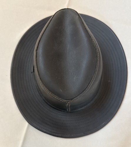Henschel Hat Company Leather Safari Fedora Hat Size Small NWT - Picture 5 of 13