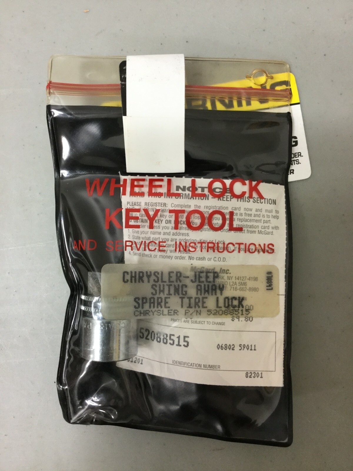 ChryslerJeep wheel lock key tool 52088515 eBay