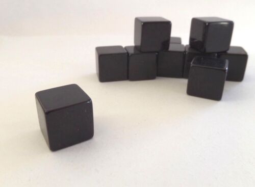 CATALIN BLACK LOT 10 CUBES 15.83mm square by Bakelite VINTAGE - Picture 5 of 6