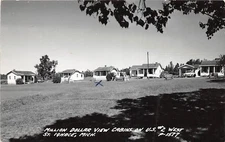 D90/ St Ignace Michigan Mi Photo RPPC Postcard c1950s Million Dollar View Cabins