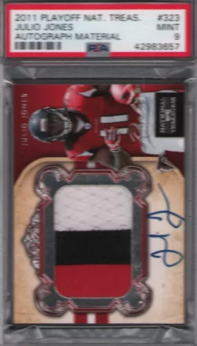 2011 National Treasures Rookie Patch Auto #323 Julio Jones /99 PSA 9