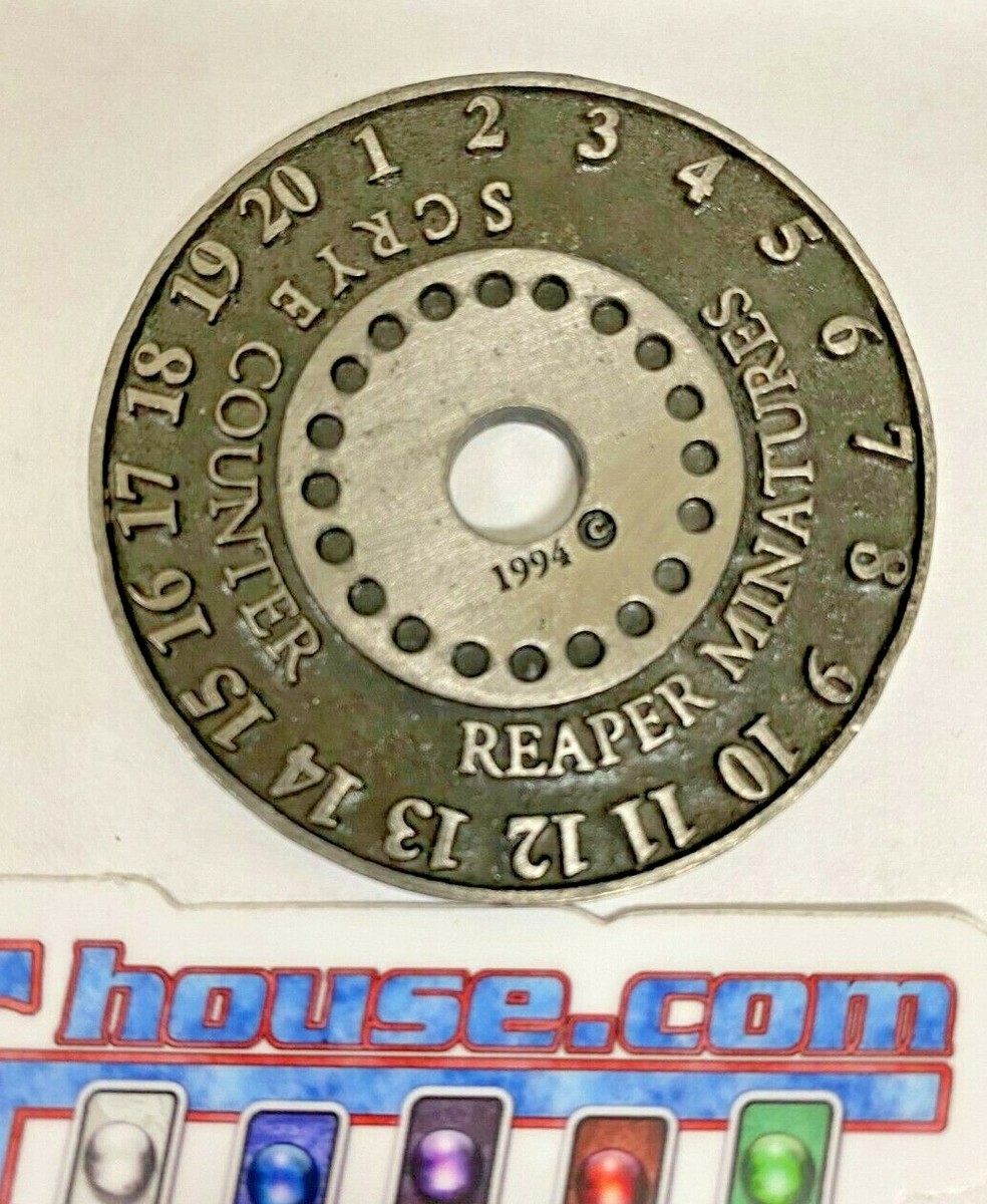 Scrye Reaper 1994 Wizard w/spell Pewter Life Counter - Magic Scrye Reaper 1994 Wizard w/spell Pewter Life Counter - Magic