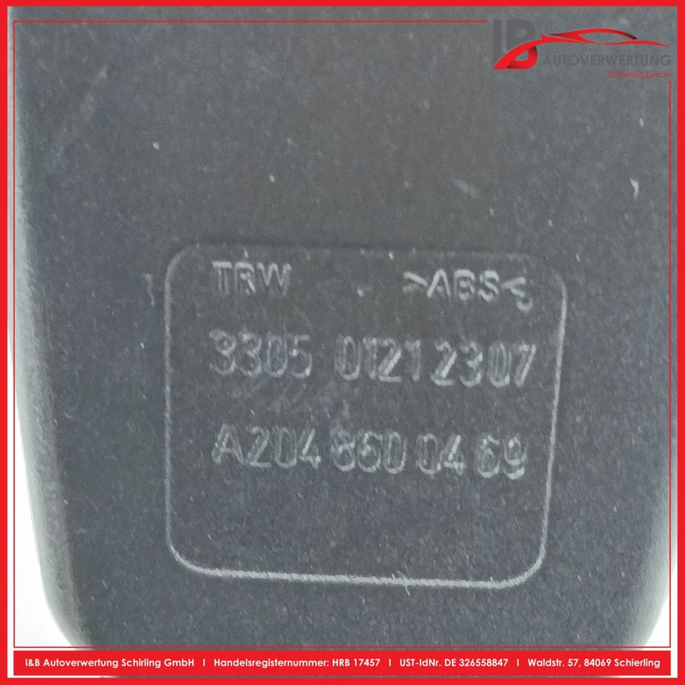 Cerradura cinturón trasero central mercedes benz clase c w204 c220 cdi a2048600469 Foto 4 de 4