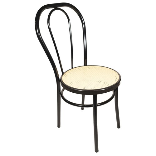 Sedia Vienna Nera Thonet bar ristorante casa cucina struttura ferro nero - Foto 3 di 8