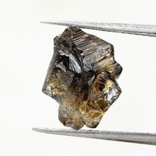 Solitaire diamond 3.48cts brown color natural polygonal shape rough diamond