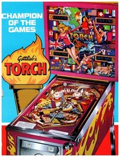 Gottlieb's Torch Pinball Machine Flyer Ad 1980 "Champion of the Games"
