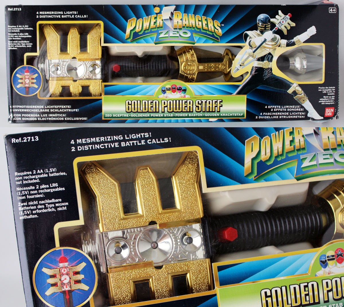 Vintage 1997 Power Rangers Zeo Golden Power Stuff Zeo Sceptre