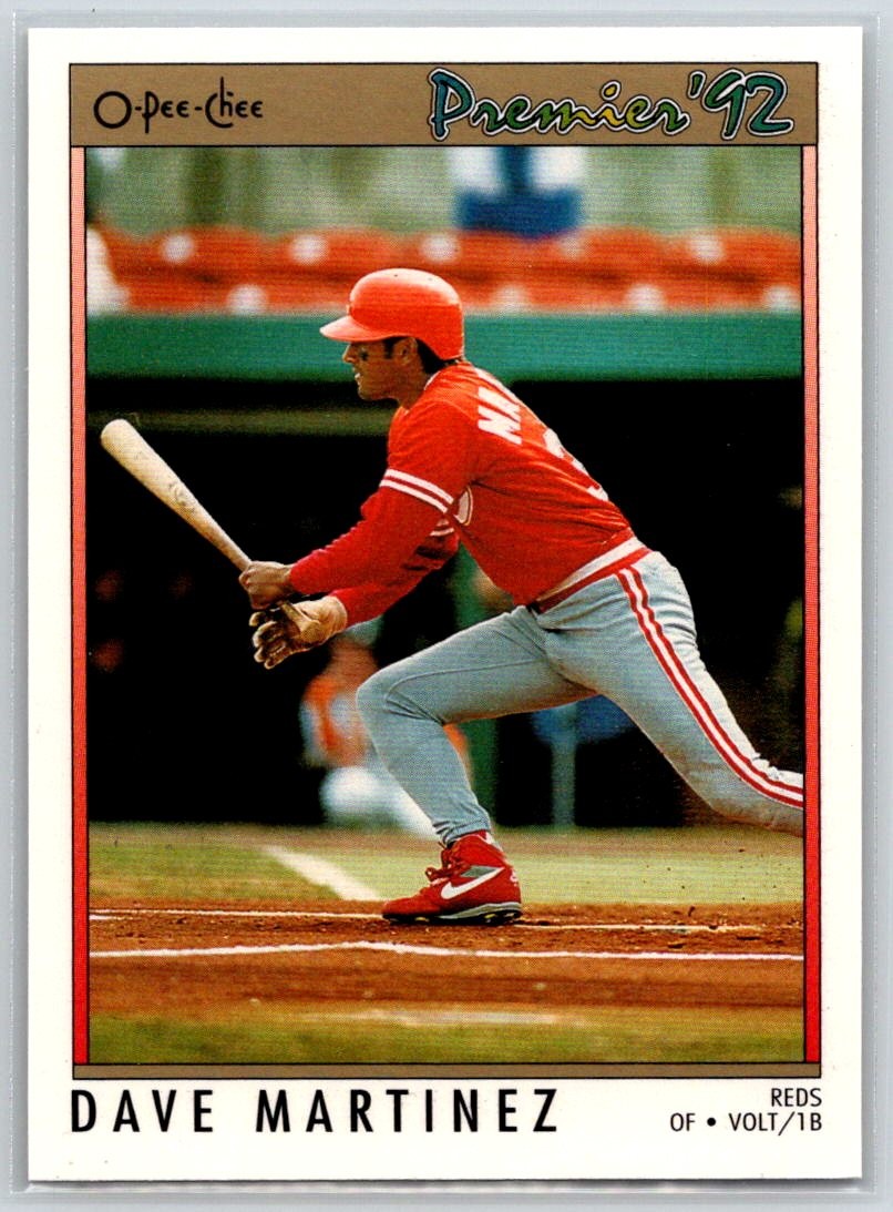 1992 O-Pee-Chee Premier #75 Dave Martinez Cincinnati Reds