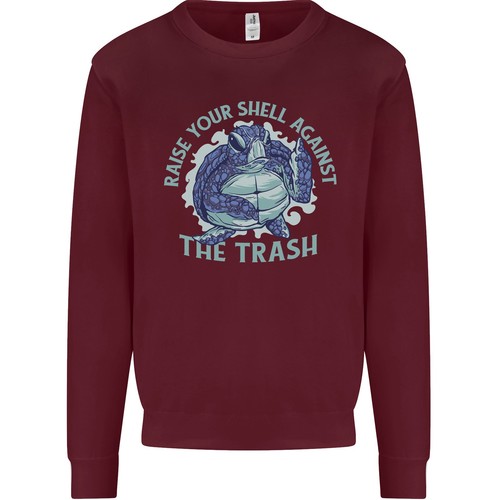 Offensive Turtle Environment Climate Change Kids Sweatshirt Jumper - Picture 5 of 33
