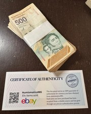 Venezuela 500 Digitales 2023 Unc X 100 Buldle  500 million Coa Included