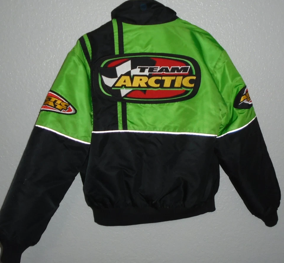 Винтажная гоночная куртка для снегохода Team Arctic Cat большой размер с подкладкой - Изображение 2 из 3