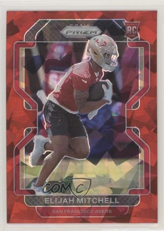 2021 Panini Prizm Rookie Red Ice Prizm Elijah Mitchell #399 1my2