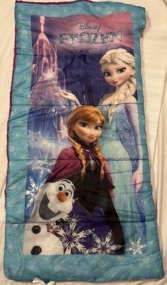 Exxel Disney Frozen Sleeping Bag With Storage Bag- 28''×56'' Elsa, Anna, Olaf