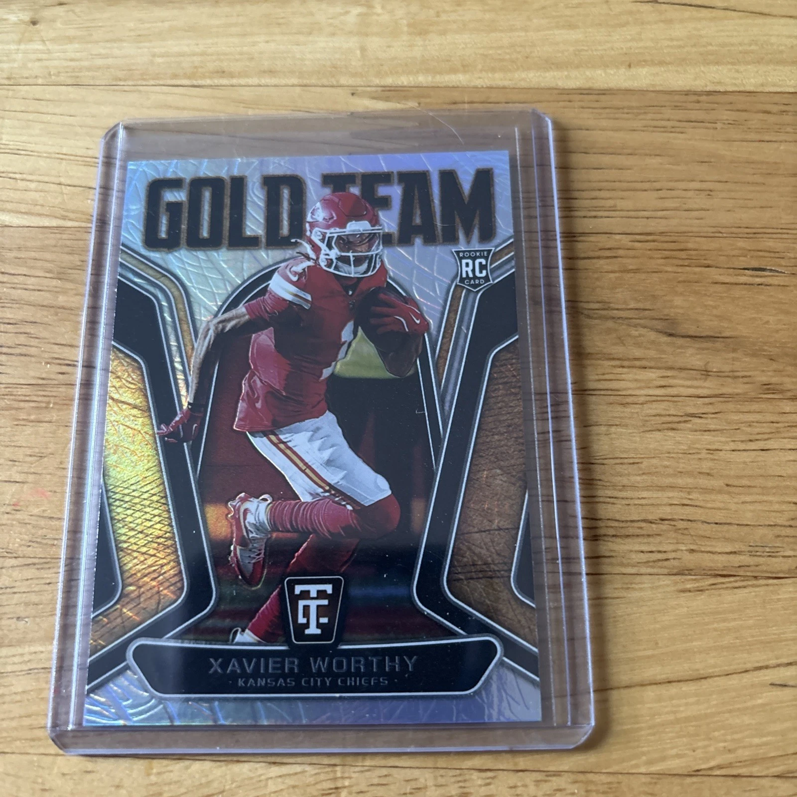 Xavier Worthy Panini Totally Certified Gold Team #22 Mirror Platinum Gold