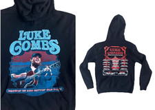 Luke Combs 2024 Growin Up and Gettin Old Tour Front Back Concert Hoodie Adult M
